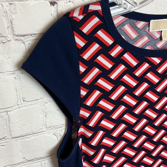 MICHAEL Michael Kors Geometric Print Cap Sleeve Dress - Picture 4 of 13